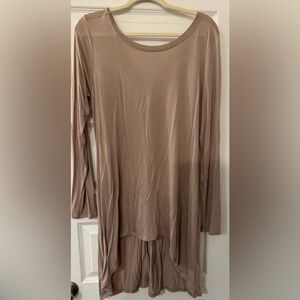 BCBGMaxAzria Beige Long Sleeve Top